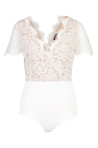 Body en dentelle - Blanc