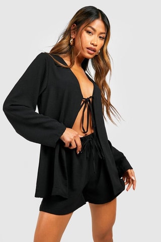 Chemisier relaxed et short - Noir
