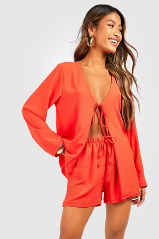 Chemisier relaxed et short - Orange