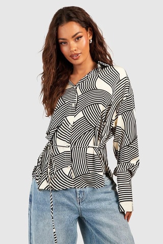 Chemise oversize - Blanc et noir
