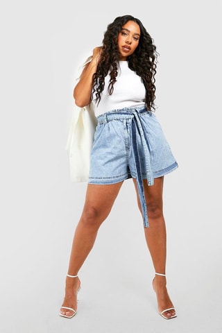 Short en jean - Bleu