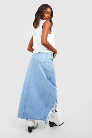 Jupe longue en jean - Bleu clair