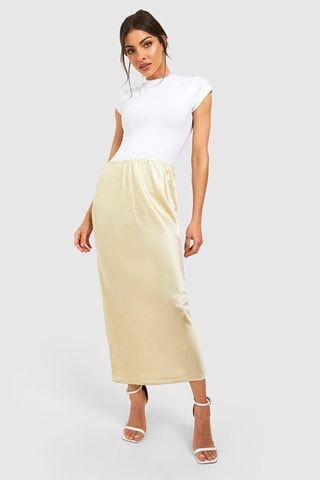 Jupe midi - Beige