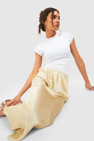 Jupe midi - Beige