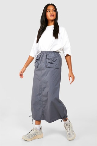 Jupe midi - Gris