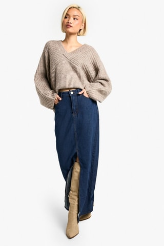 Jupe longue en jean - Bleu