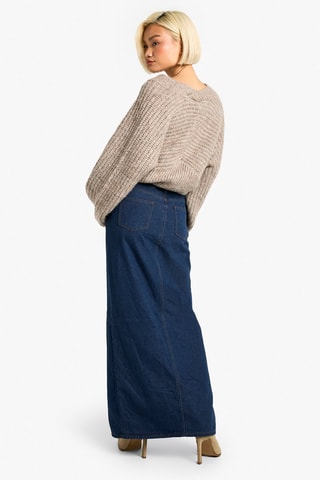 Jupe longue en jean - Bleu