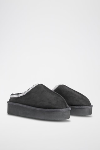 Mules fourrées - Noir