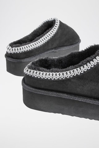 Mules fourrées - Noir
