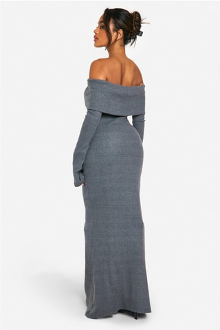 Robe longue - Gris chiné
