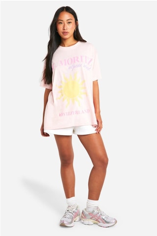 T-shirt oversize - Rose clair