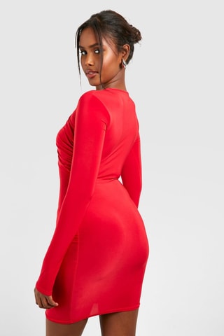 Robe fourreau - Rouge