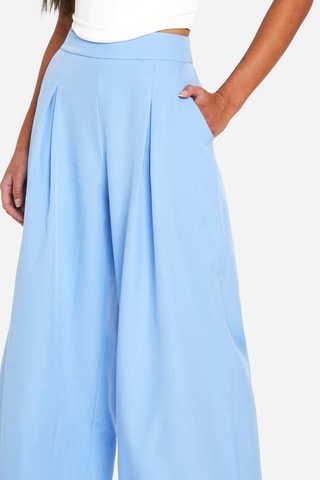 Pantalon palazzo taille haute - Bleu