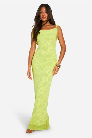Robe longue sans manches - Vert citron