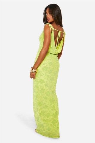 Robe longue sans manches - Vert citron
