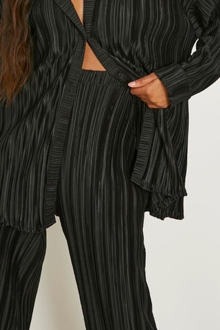 Pantalon wide legs taille haute - Noir