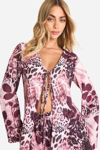 Chemisier relaxed et short relaxed - Rose et marron