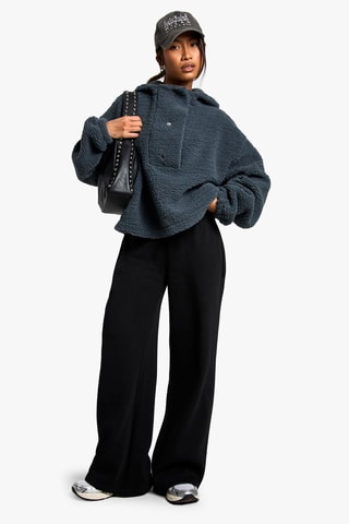 Sweat oversize à capuche - Gris foncé