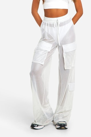 Pantalon cargo - Blanc