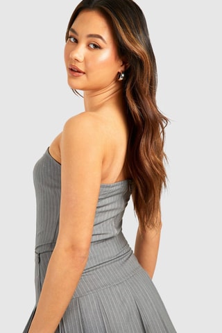 Crop top bustier - Gris