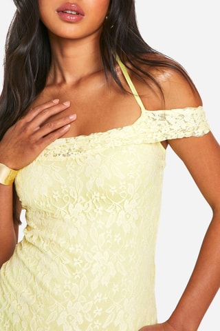 Robe en dentelle - Jaune