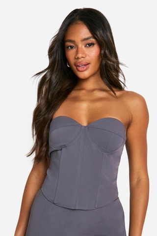 Top bustier - Gris