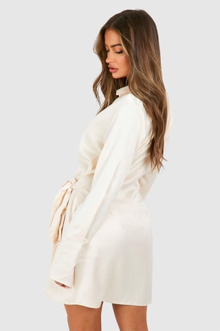 Robe portefeuille - Ecru