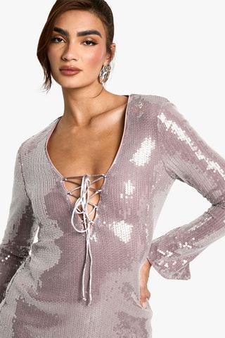 Robe fourreau - Gris clair