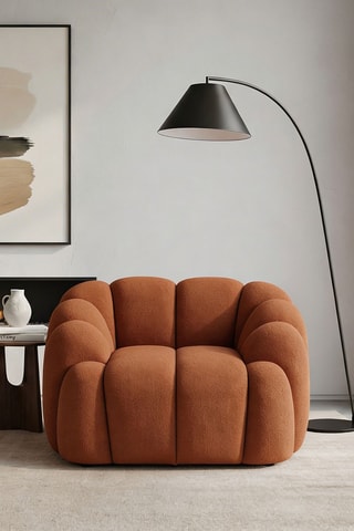 Fauteuil - Rouille - En tissu texturé