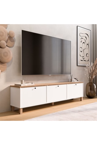 Meuble TV 3 portes - 180 x 32 x 45,6 cm