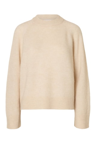 Pull en laine et alpaga - Beige - Selected Women