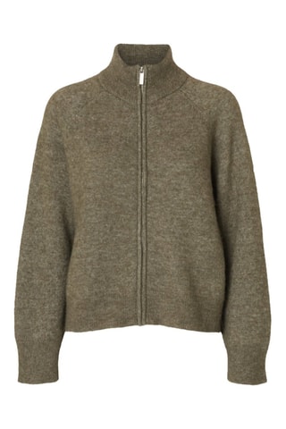 Gilet en laine et alpaga - Kaki - Selected Women
