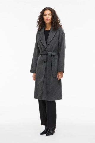Manteau en laine - Anthracite chiné - Vila