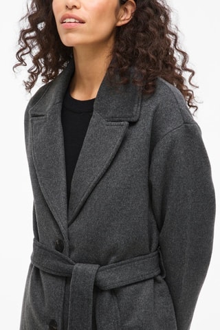 Manteau en laine - Anthracite chiné - Vila