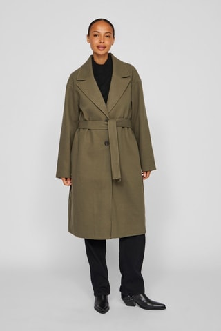 Manteau en coton biologique - Vert olive - Vila