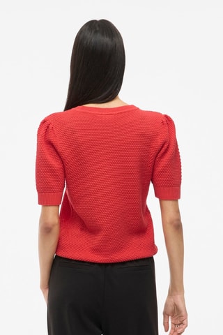 Top en coton biologique - Rouge - Vila