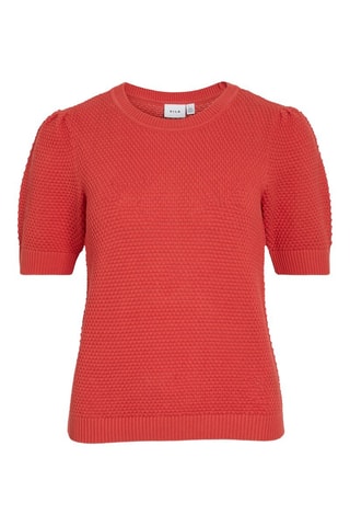 Top en coton biologique - Rouge - Vila