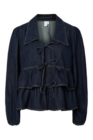 Chemisier en jean en coton biologique - Bleu marine - Yas
