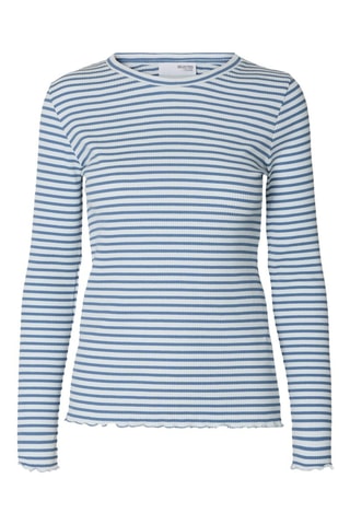 T-shirt regular en coton biologique - Blanc - Selected Women