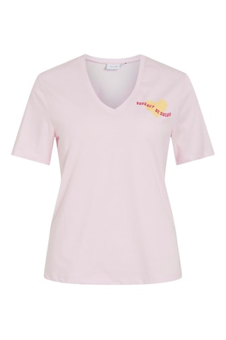 T-shirt en coton biologique - Rose - Vila