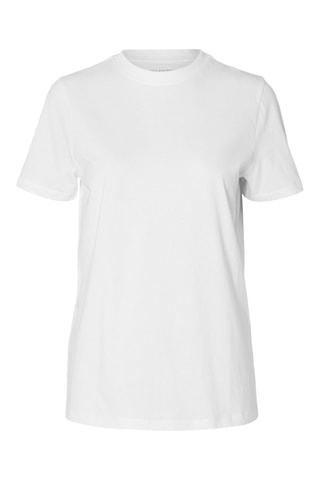 T-shirt en coton biologique - Blanc - Selected Women
