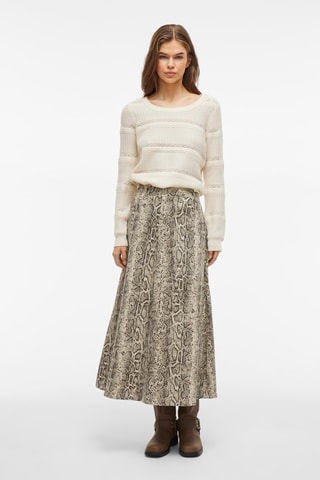 Jupe midi - Beige - Vila