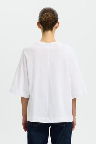 T-shirt en coton biologique - Blanc - Selected