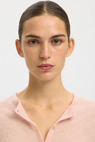 Gilet en laine et alpaga - Rose - Selected