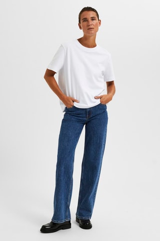 T-shirt en coton biologique - Blanc - Selected