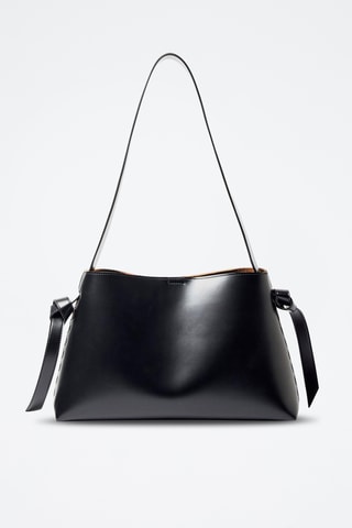 Sac porté épaule en cuir - Noir - Selected