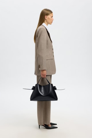 Sac porté épaule en cuir - Noir - Selected