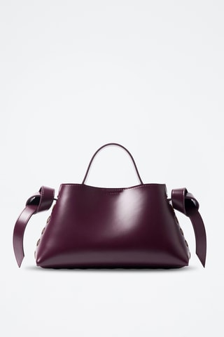 Sac à main en cuir - Violet - Selected