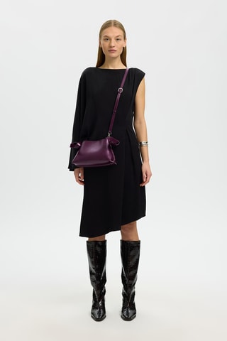 Sac à main en cuir - Violet - Selected