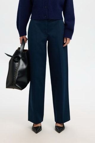 Pantalon en coton biologique - Bleu marine - Selected